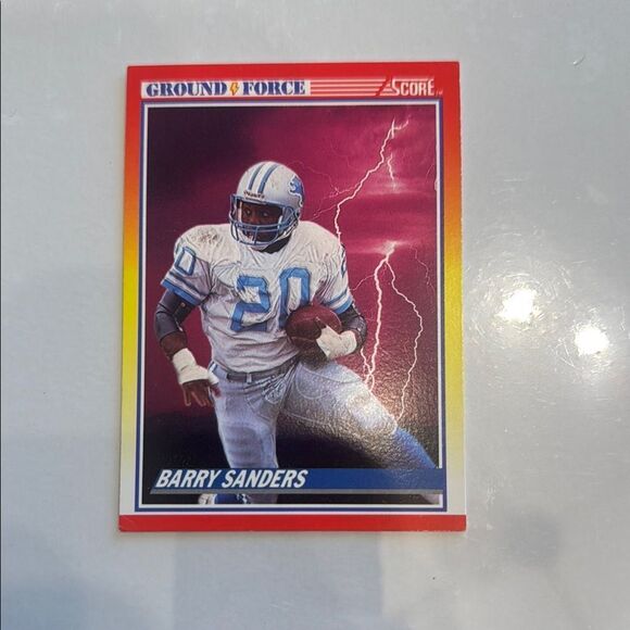Barry Sanders Football Trading Card ground force rare - Picture 1 of 5